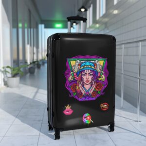 Mother Earth Vibing - Vibrant Art Suitcase - High Quality Travel Luggage Dropped - This suitcase radiates a fun and lively vibe, making it the perfect travel companion for adventurers and trendsetters alike.