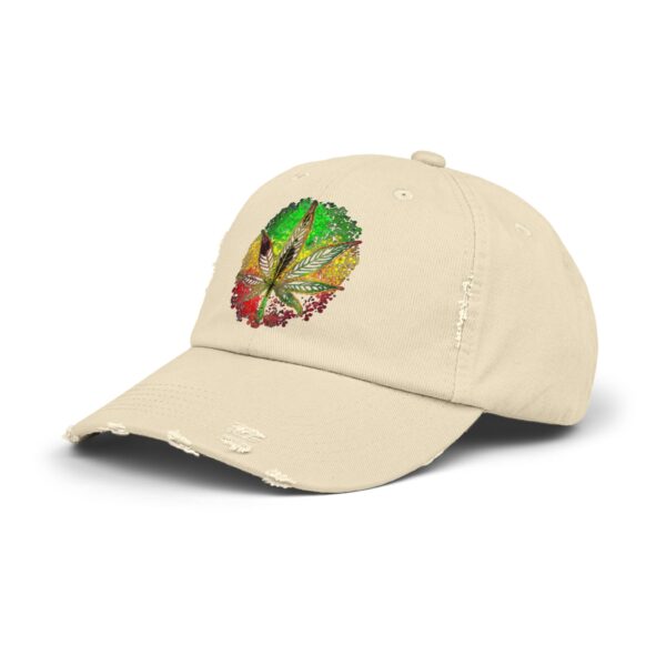 Color Leaf Leaves Unisex Distressed Cap - Image 10
