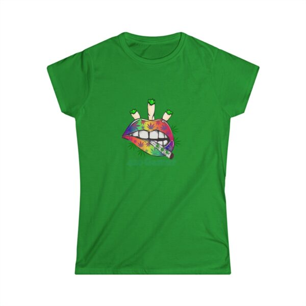 Dank Lips - Women's Softstyle Dank Lips tee is a more feminine take on the classic tee, the sleeves are shortened to reveal some shoulder. - Image 10