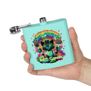 Happy Times Stainless Steel Flask - 6oz Portable Drinkware for Gamers