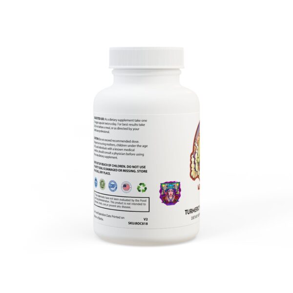 Mother Earth's Turmeric with BioPerine® (Black Pepper Fruit Extract) Supplement (60 Capsules) Change your game, live life! - Image 5