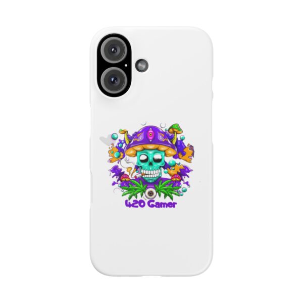 420 Gamer Dank Trippy Shrooming Skull Snap Case - Colorful Protective Phone Cover for Gamers - Image 147