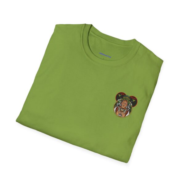 Double Printed Native American King Happy Face-Unisex Softstyle T-Shirt puts a new spin on casual comfort. Made from very soft materials, this tee is 100% cotton for solid colors. Heather colors and sports grey include polyester. - Image 40