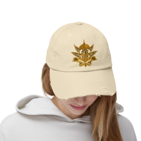 Midas Touch Unisex Distressed Cap - Vintage Style Hat for Casual Wear - Image 12