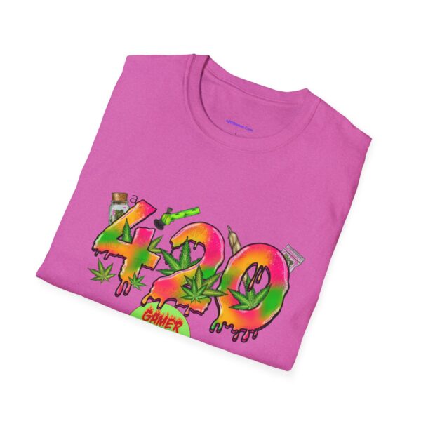 420 Gamer Fun Unisex Softstyle T-Shirt - Image 28