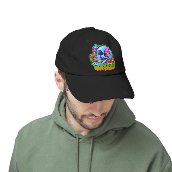 Blue Dreams Unisex Distressed Cap - Image 6